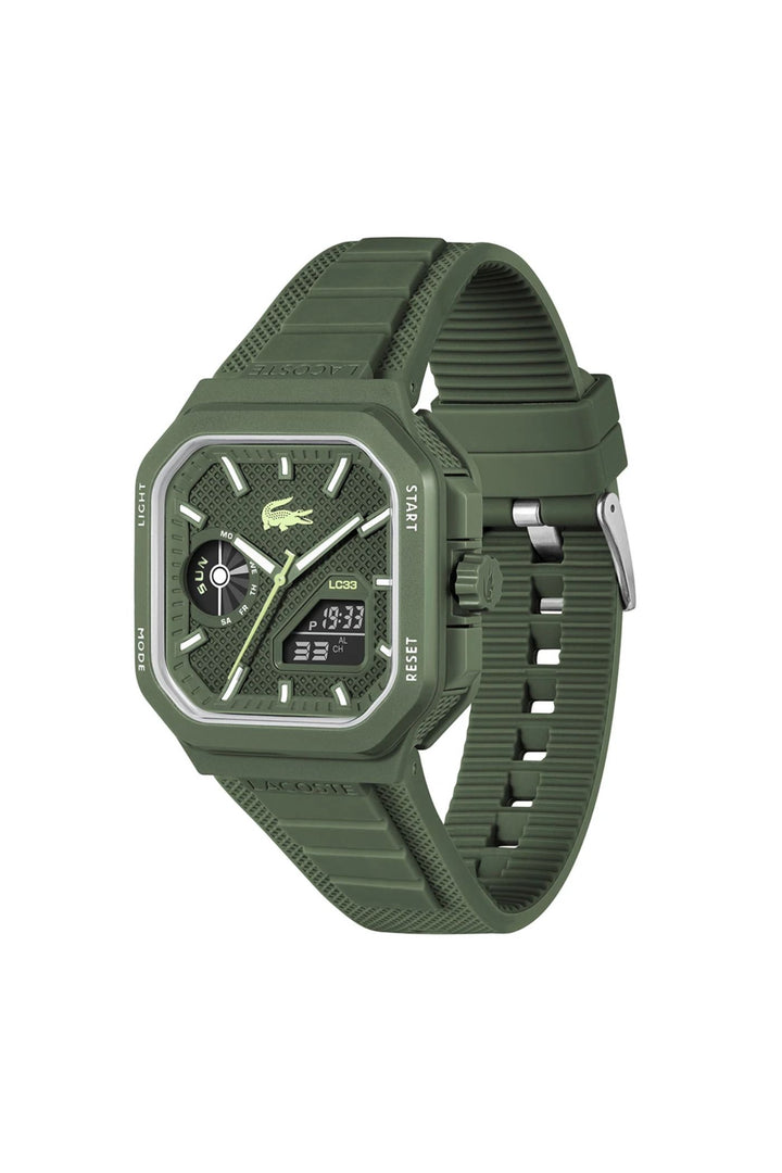 Lc33 Tr90 Case & Square Dial Watch - Army Green
