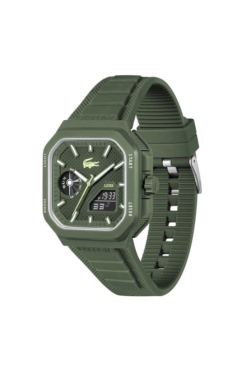 Lc33 Tr90 Case & Square Dial Watch - Army Green