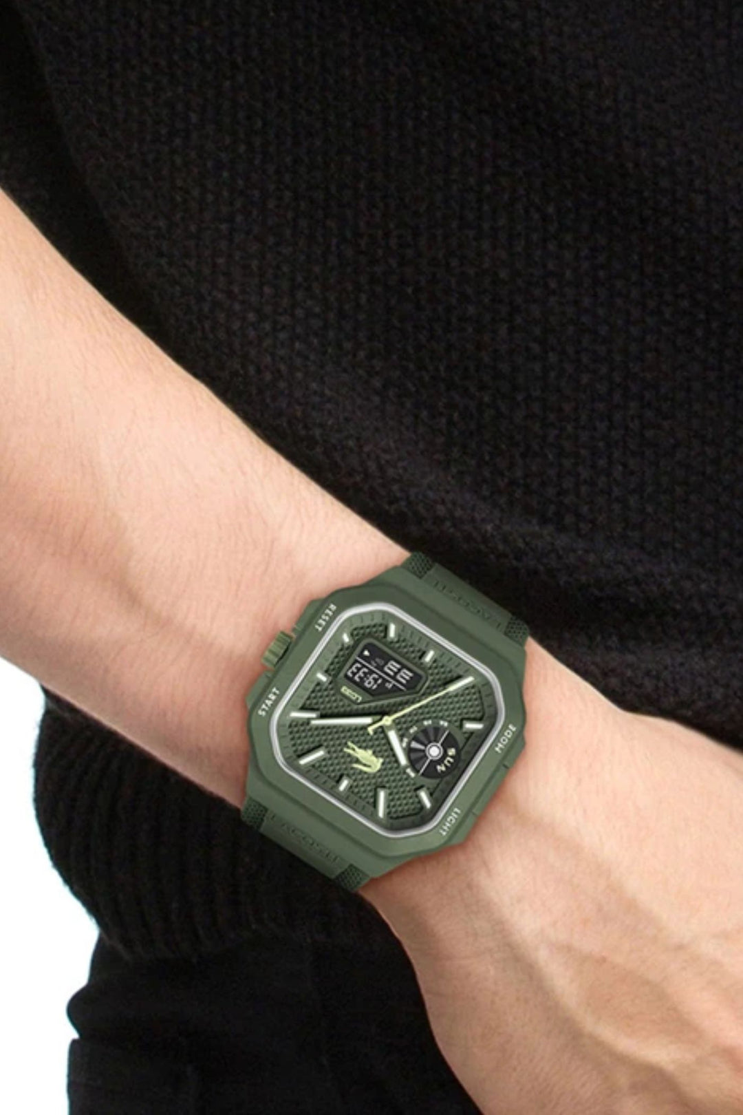Lc33 Tr90 Case & Square Dial Watch - Army Green