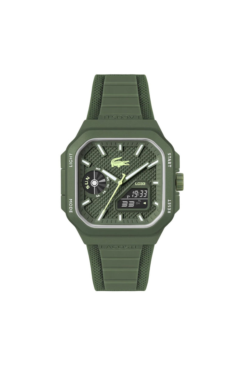 Lc33 Tr90 Case & Square Dial Watch - Army Green
