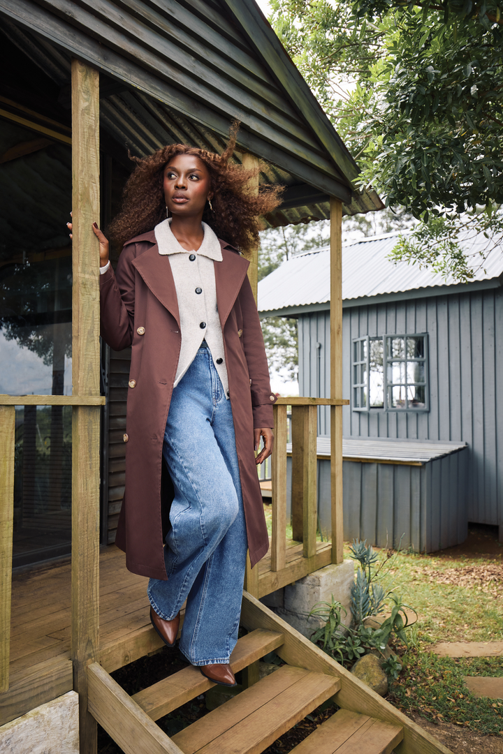 Classic Trench Coat - Dark Chocolate