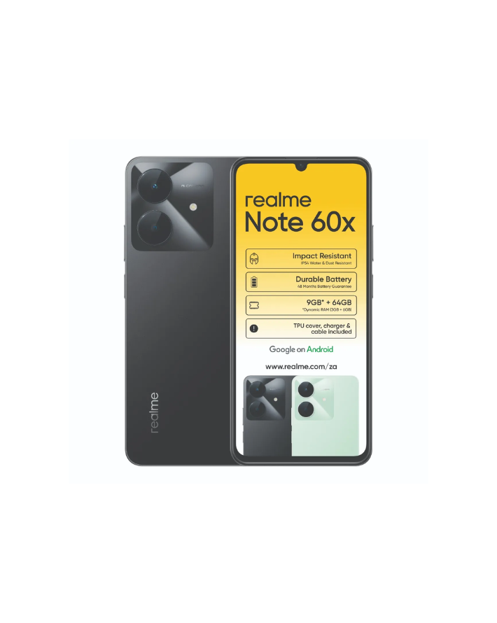 NOTE 60X 64GB 4G Dual Sim Cellphone - Black