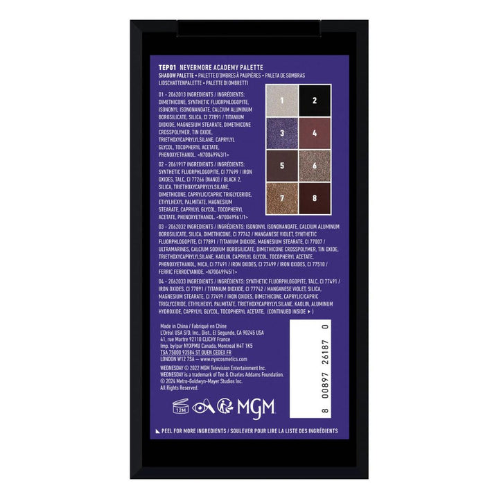 The Nevermore Academy Palette