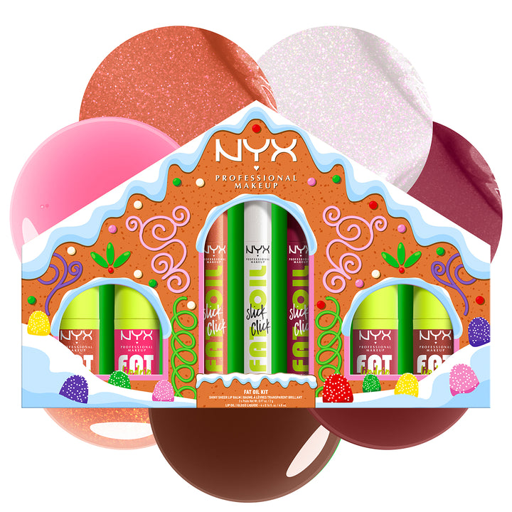 Holiday Fat Gingerbread House Lipgloss Set