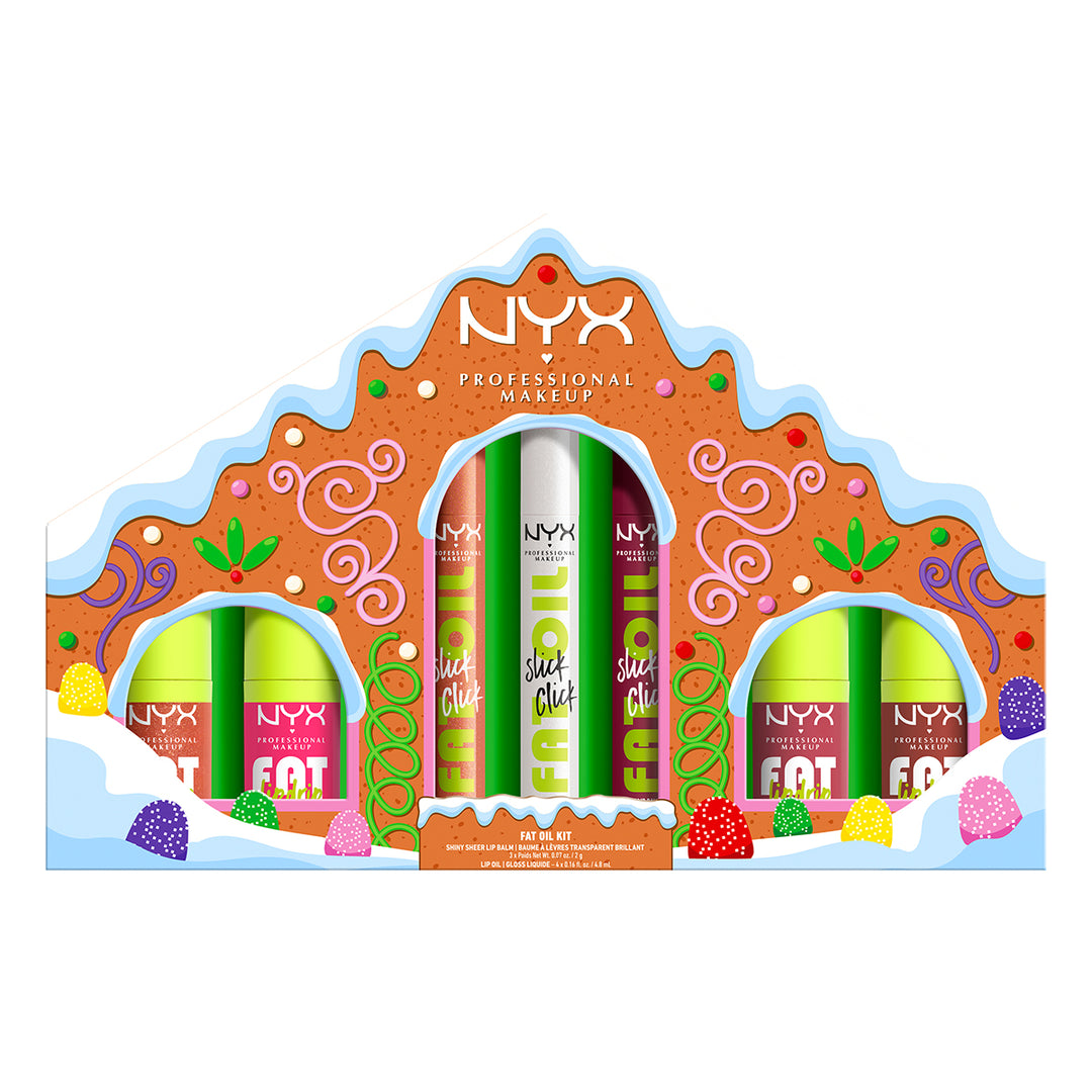 Holiday Fat Gingerbread House Lipgloss Set