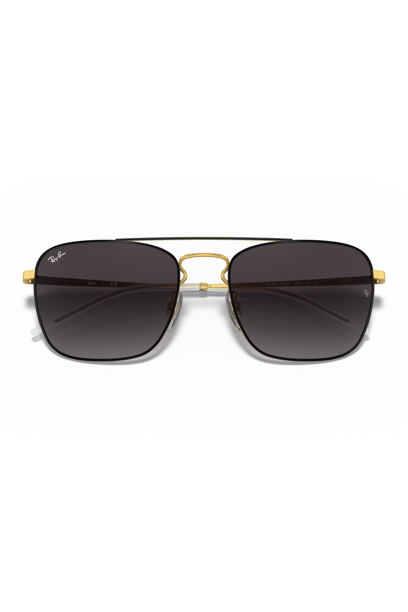 Gold Frame Sunglasses - Black