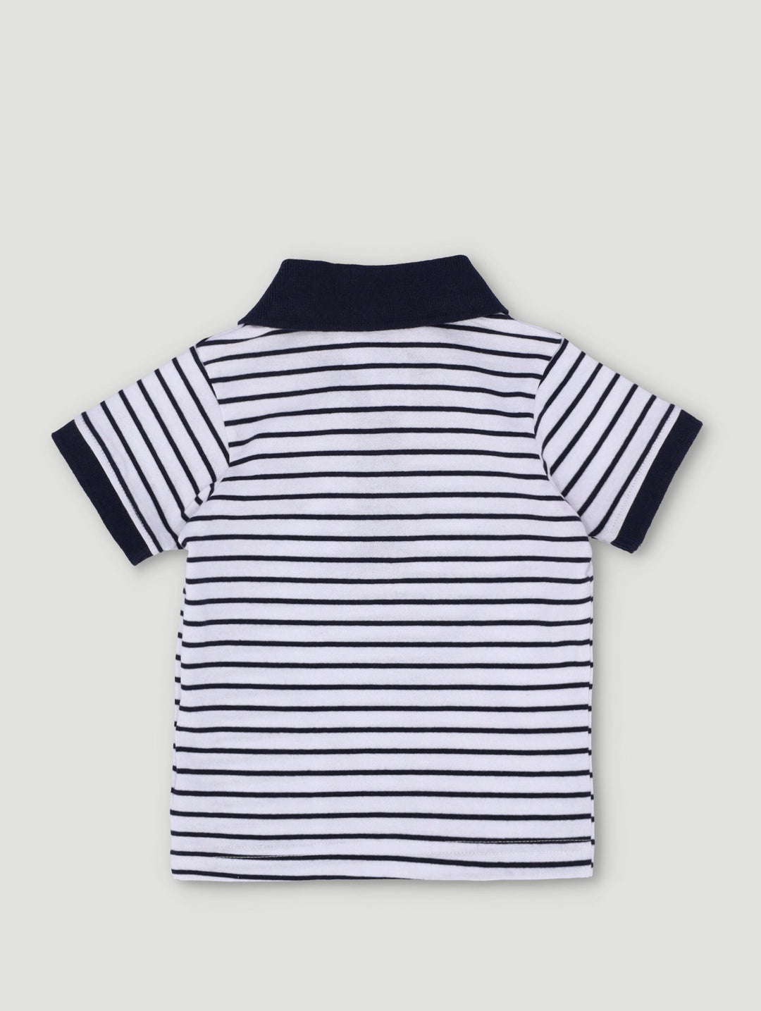 Baby Boys Stripe Occasion Golfer - White