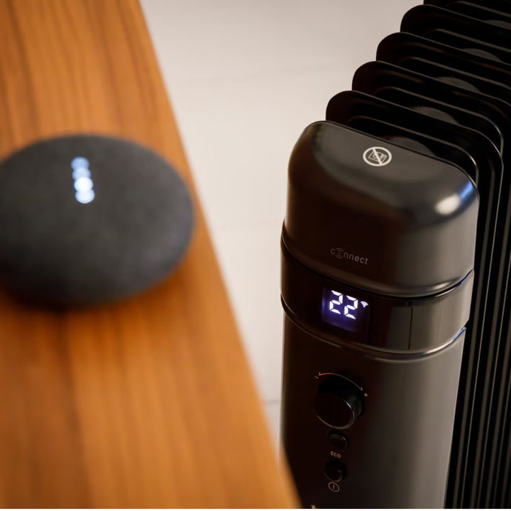 Taurus 7 Fin Oil Filled Steel Wifi Enabled Heater - Black