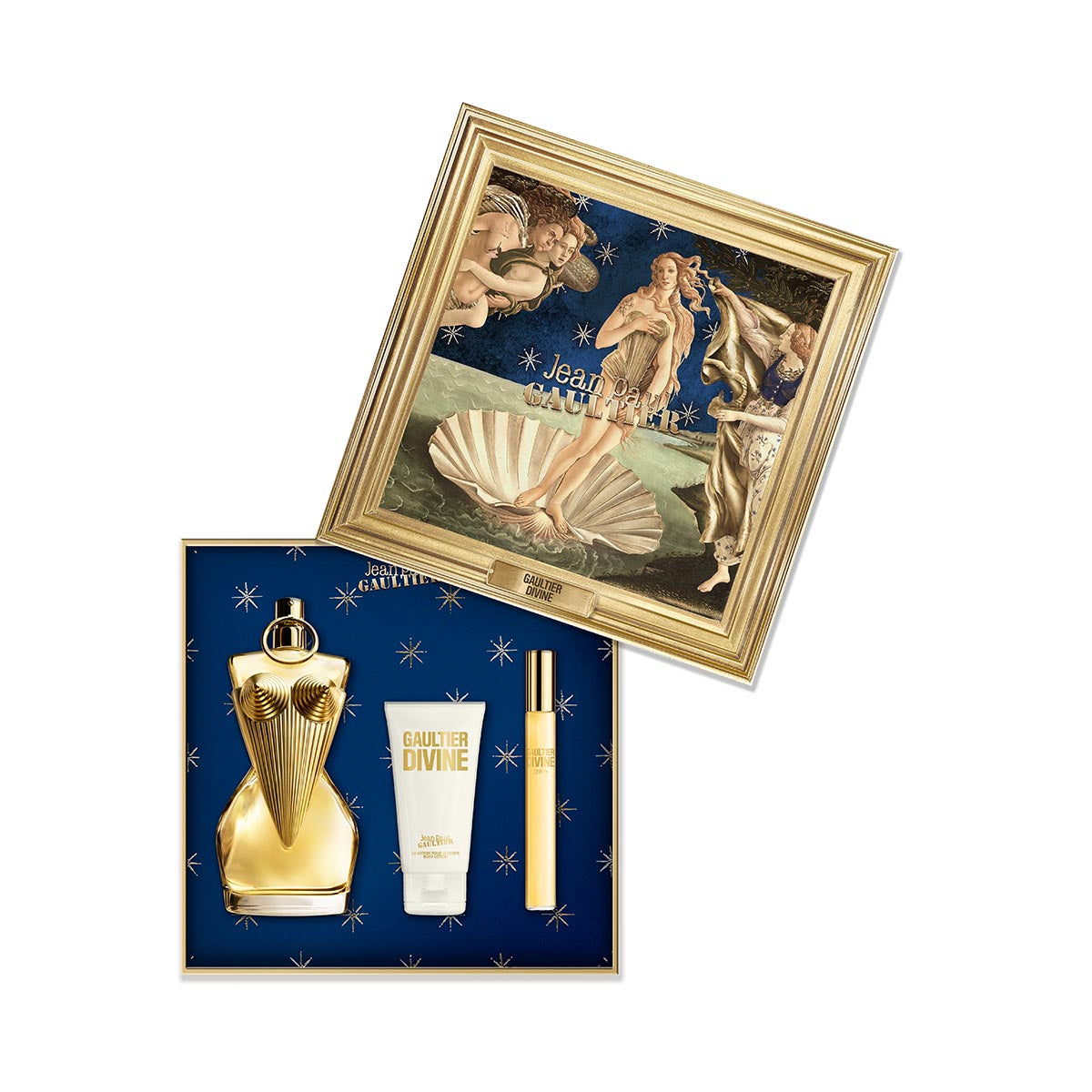Mens JPG Gaultier Divine 100ml EDP + Body Lotion 75ml + Megaspray