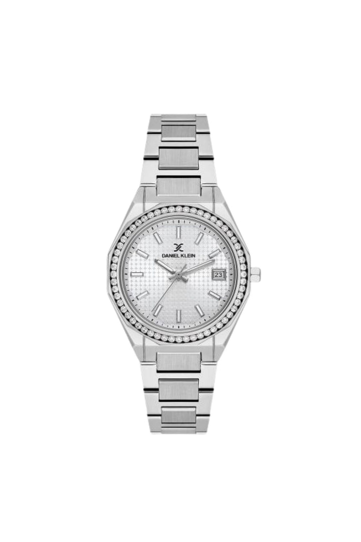 Stainless Steel Case Silver Dial Bracelet Watch - Silver