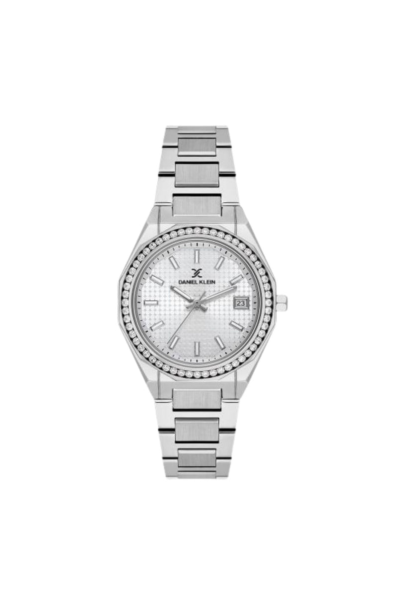 Stainless Steel Case Silver Dial Bracelet Watch - Silver