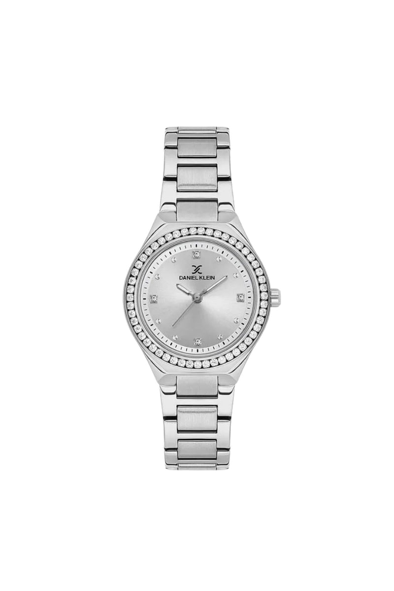 Silver Dial Watch With Stainless Steel Bracelet - Silver