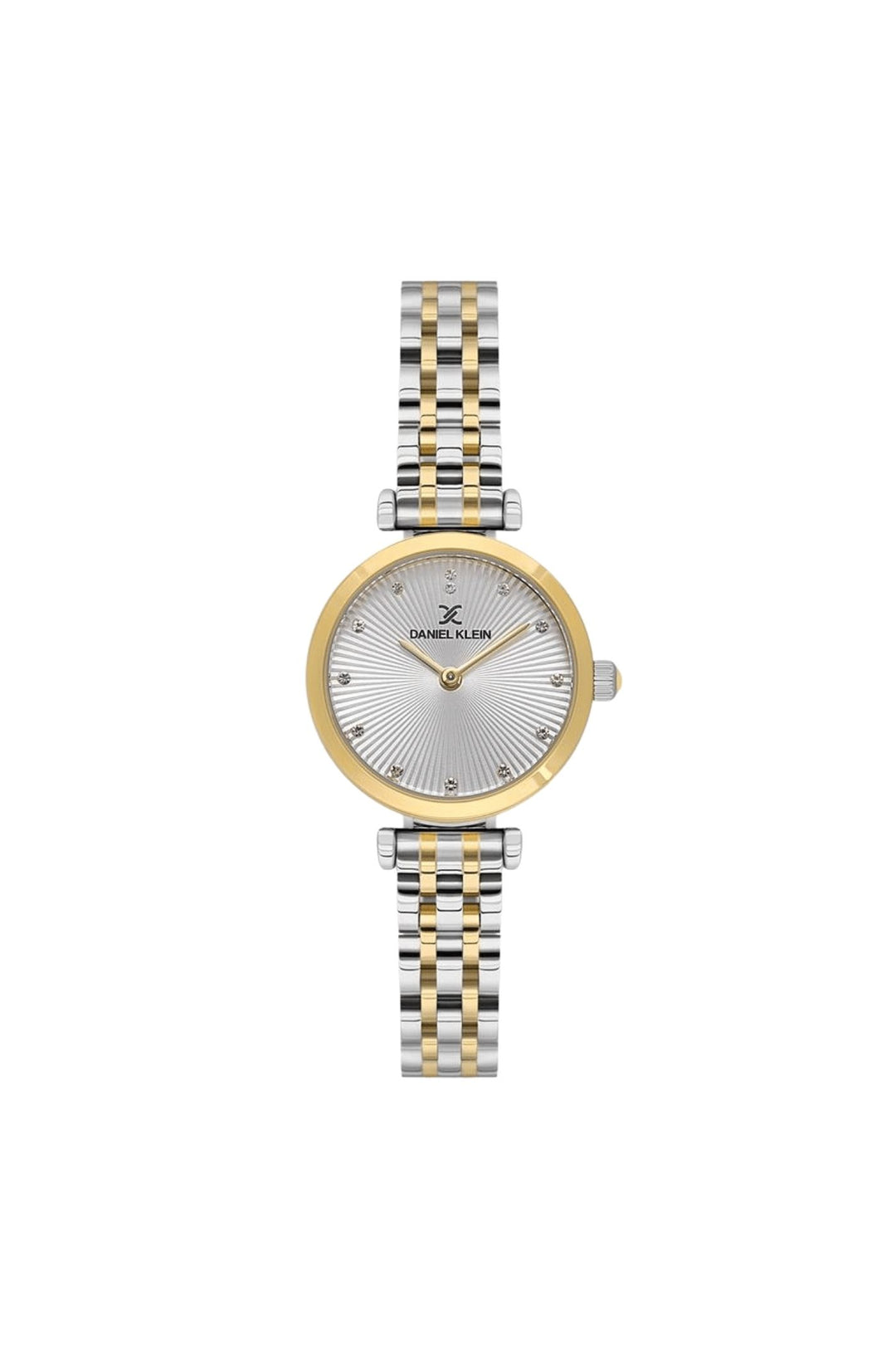 Gold Case Watch With Silver Dial & Gold Bracelet