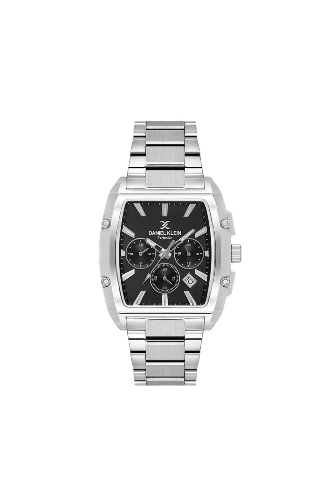 Gents, Black Dial Stainless Case & Bracelet Watch