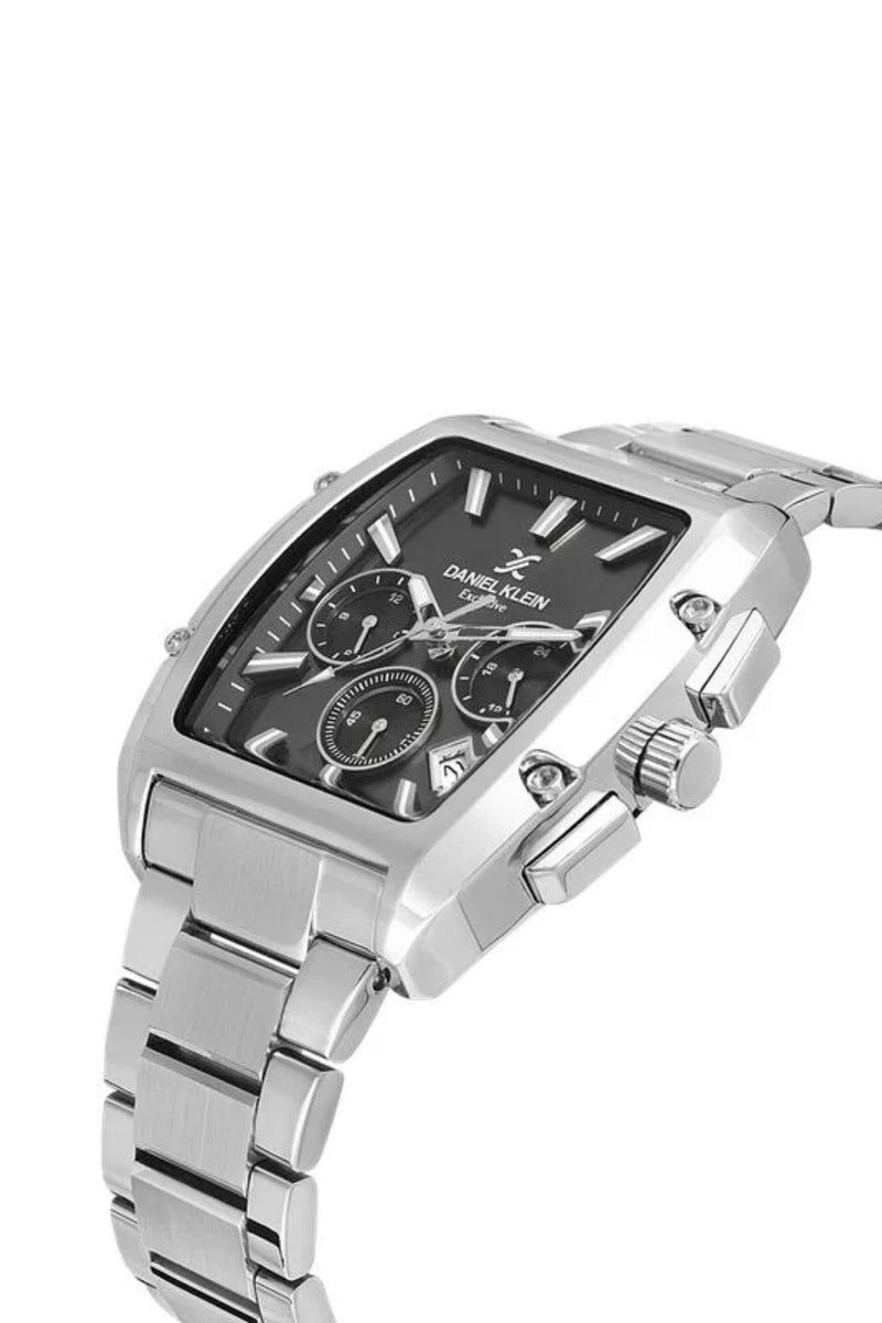 Gents, Black Dial Stainless Case & Bracelet Watch