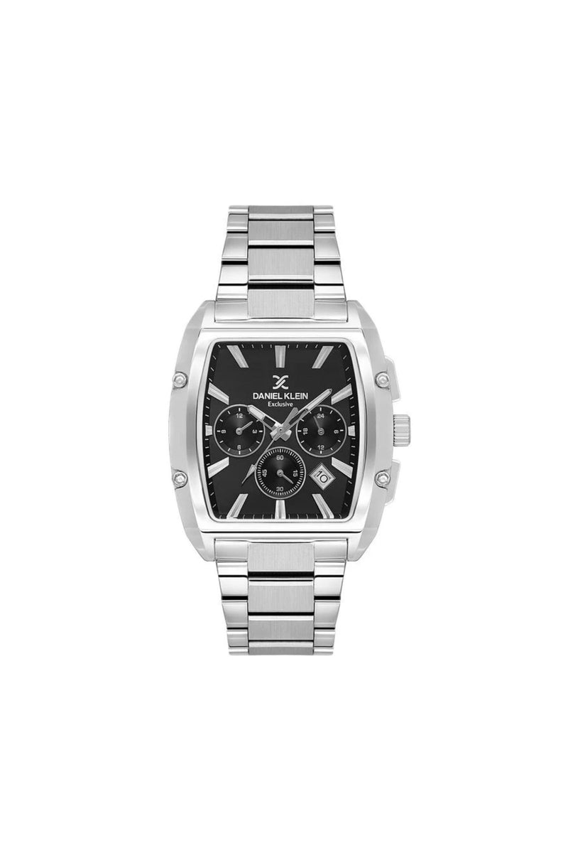 Gents, Black Dial Stainless Case & Bracelet Watch