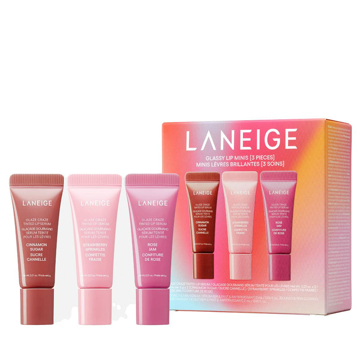 Glassy Lip Minis 3 Pc. Glaze Craze Tinted Peptide Lip Serum Gift Set