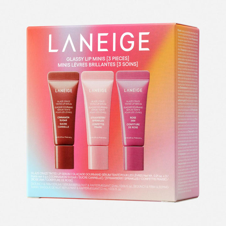Glassy Lip Minis 3 Pc. Glaze Craze Tinted Peptide Lip Serum Gift Set