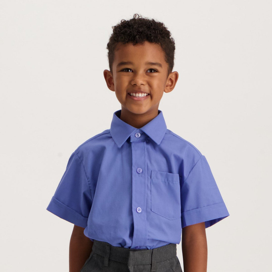 Boys Short Sleeve Regular Shirt - Blue