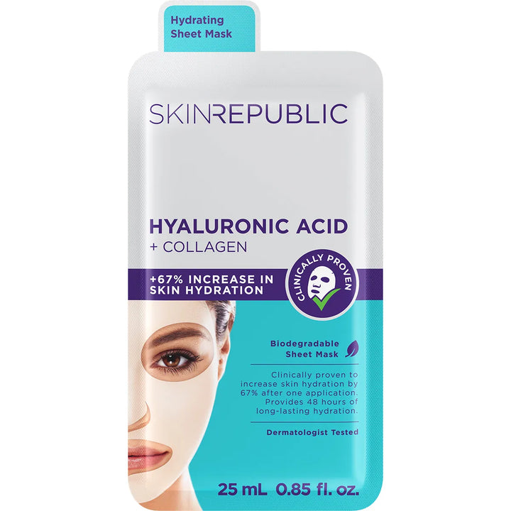 Skin Republic Hyaluronic Acid And Collagen Face Mask 25ml