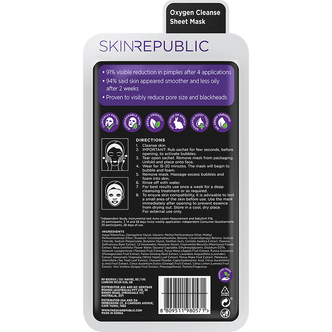 Skin Republic Bubble Purifying + Charcoal Face Mask