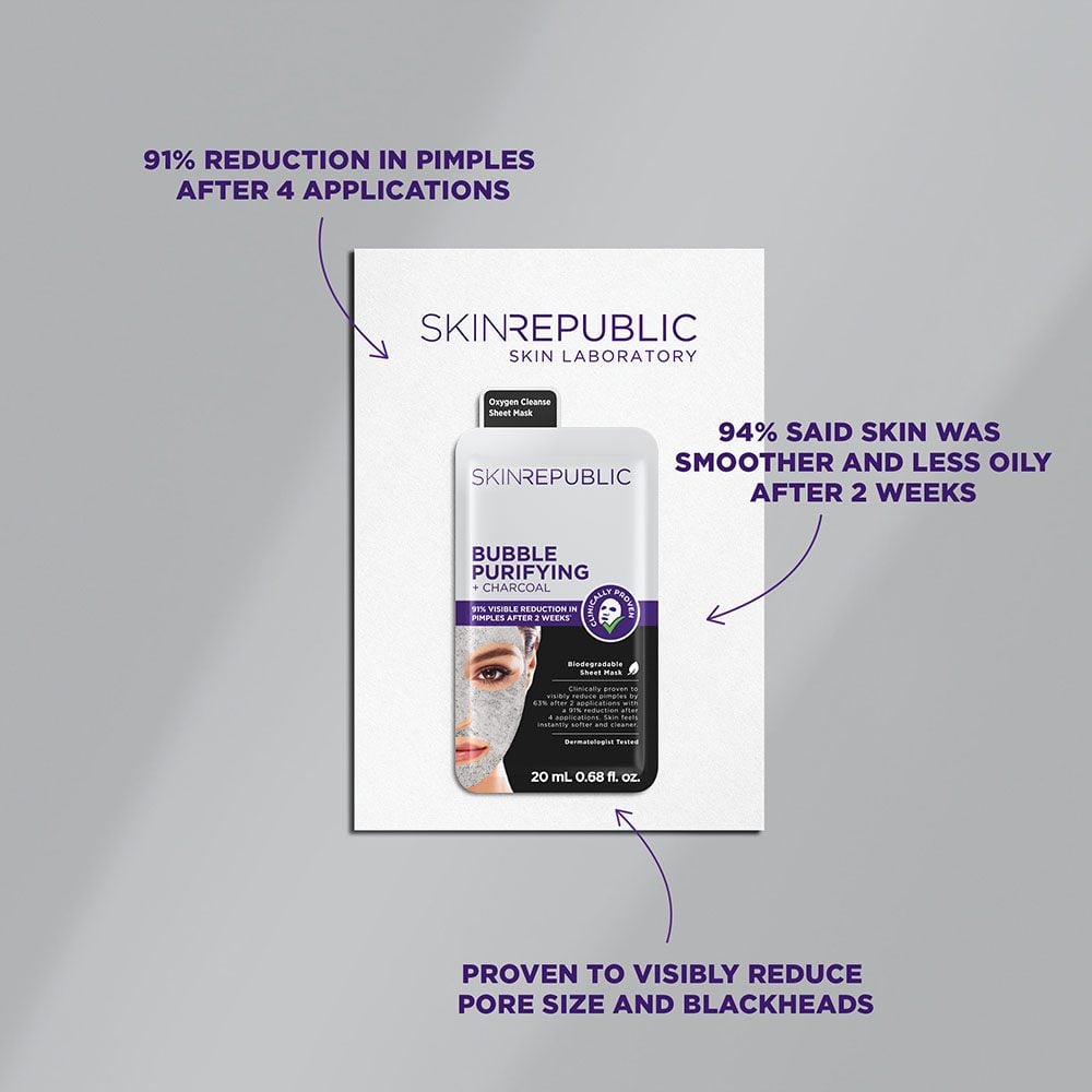 Bubble Purifying + Charcoal Face Mask