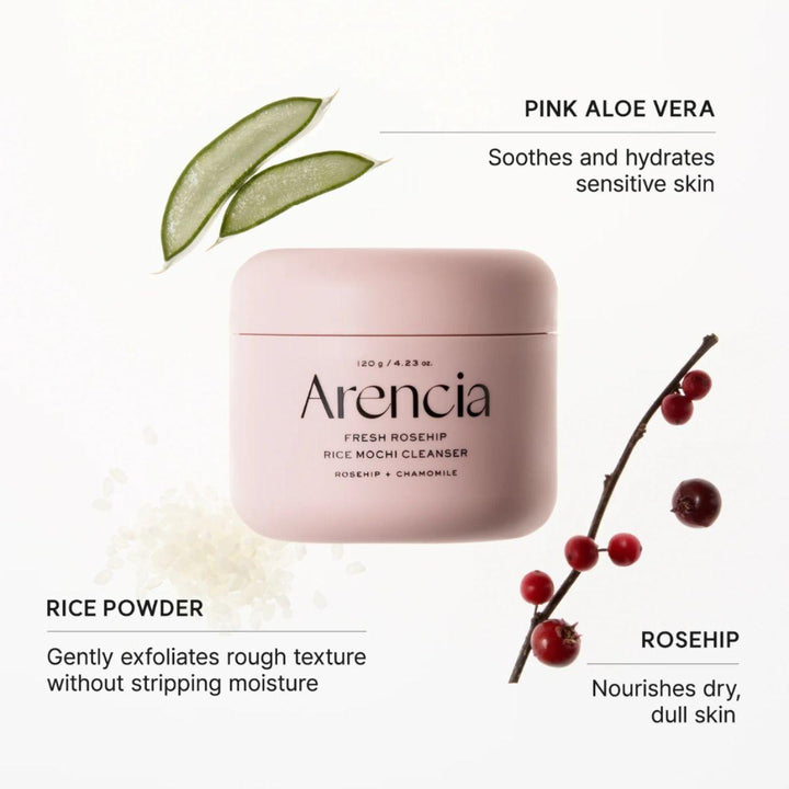Arencia Fresh Rosehip Rice Mochi Cleanser