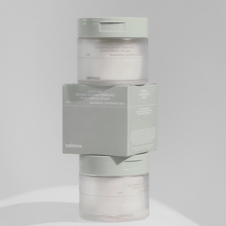 Ji Woo Gae Cica Bha 60 Pcs Blemish Toner Pads