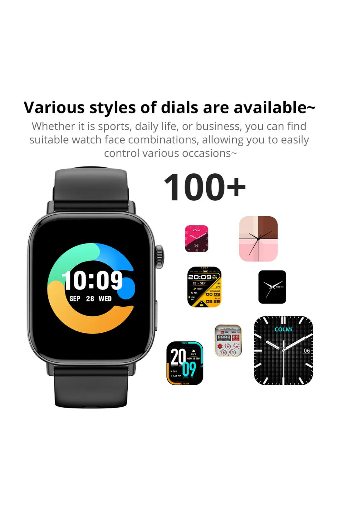C8 MAX 1.93'' Smart Watch - Black