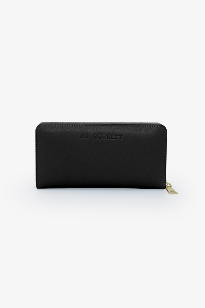 Meryl Smooth Zip Around Purse - Black