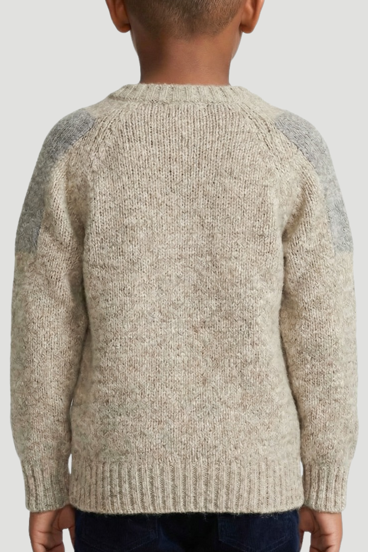Pre-Boys Long Sleeve Knit Top - Stone