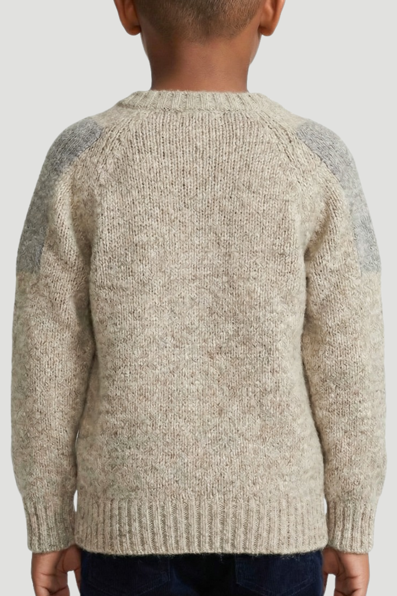 Pre-Boys Long Sleeve Knit Top - Stone