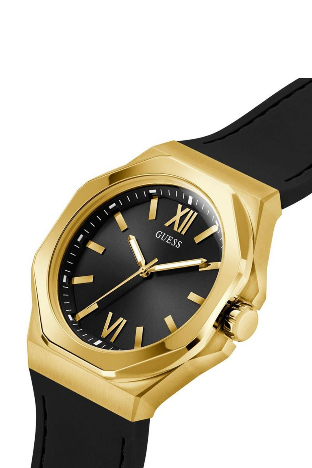 Black & Gold Tone Analogue Watch