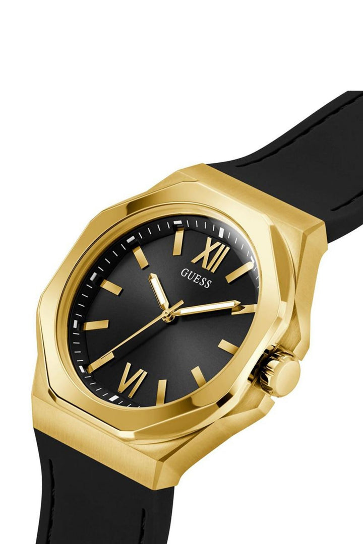 Black & Gold Tone Analogue Watch