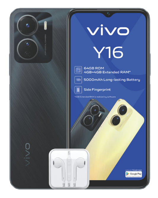 Y16 Dual Sim Black Cellphone