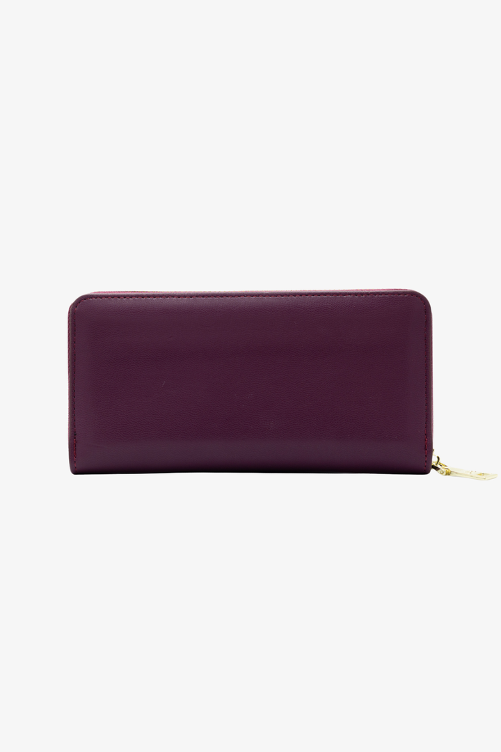 Meryl Smooth Zip Around Purse - Plum