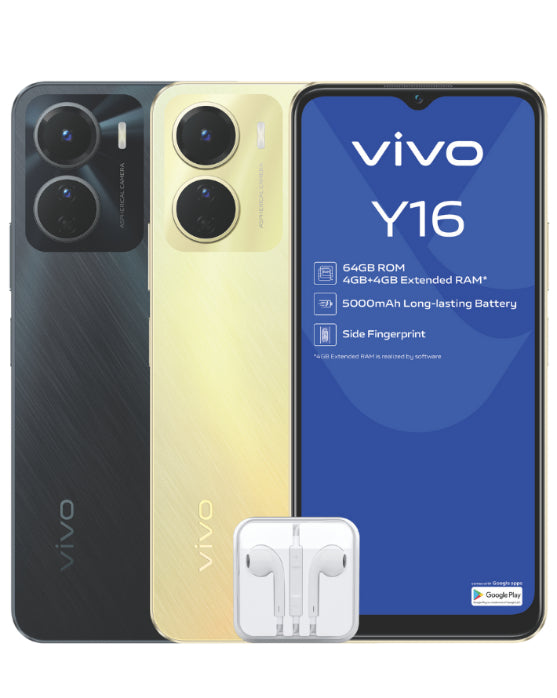 Y16 Dual Sim Black Cellphone