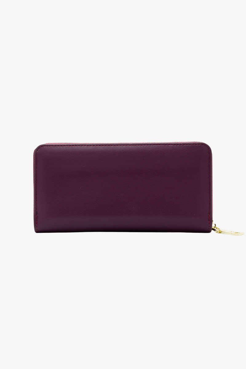 Meryl Smooth Zip Around Purse - Plum