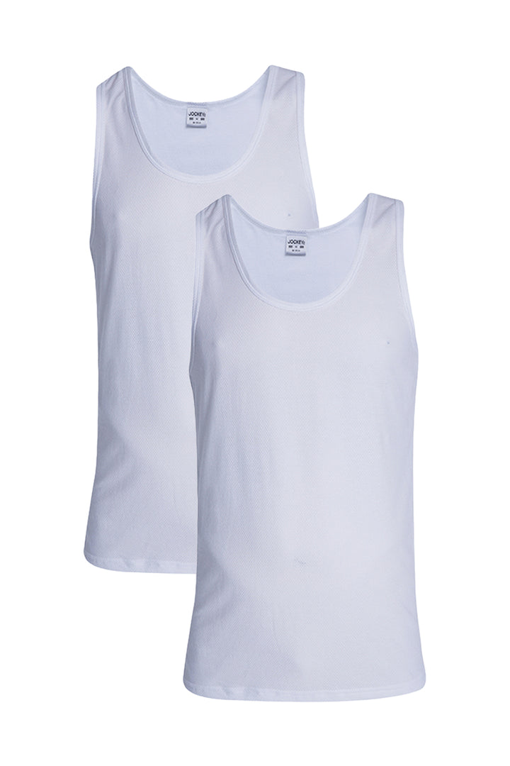 Men's Jockey 2 Pack Cell Vest White