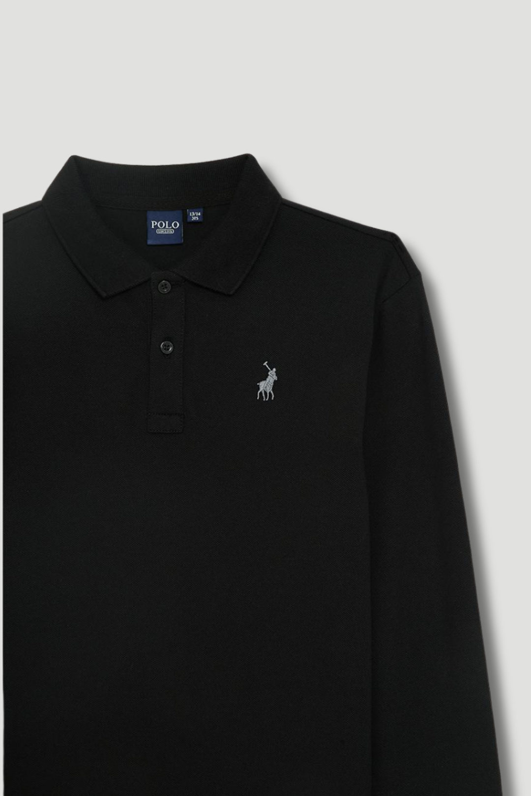 Pre-Boys Long Sleeve Golfer - Black