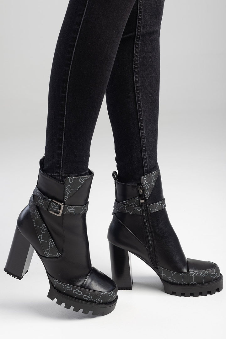 Block Heel Boot - Black