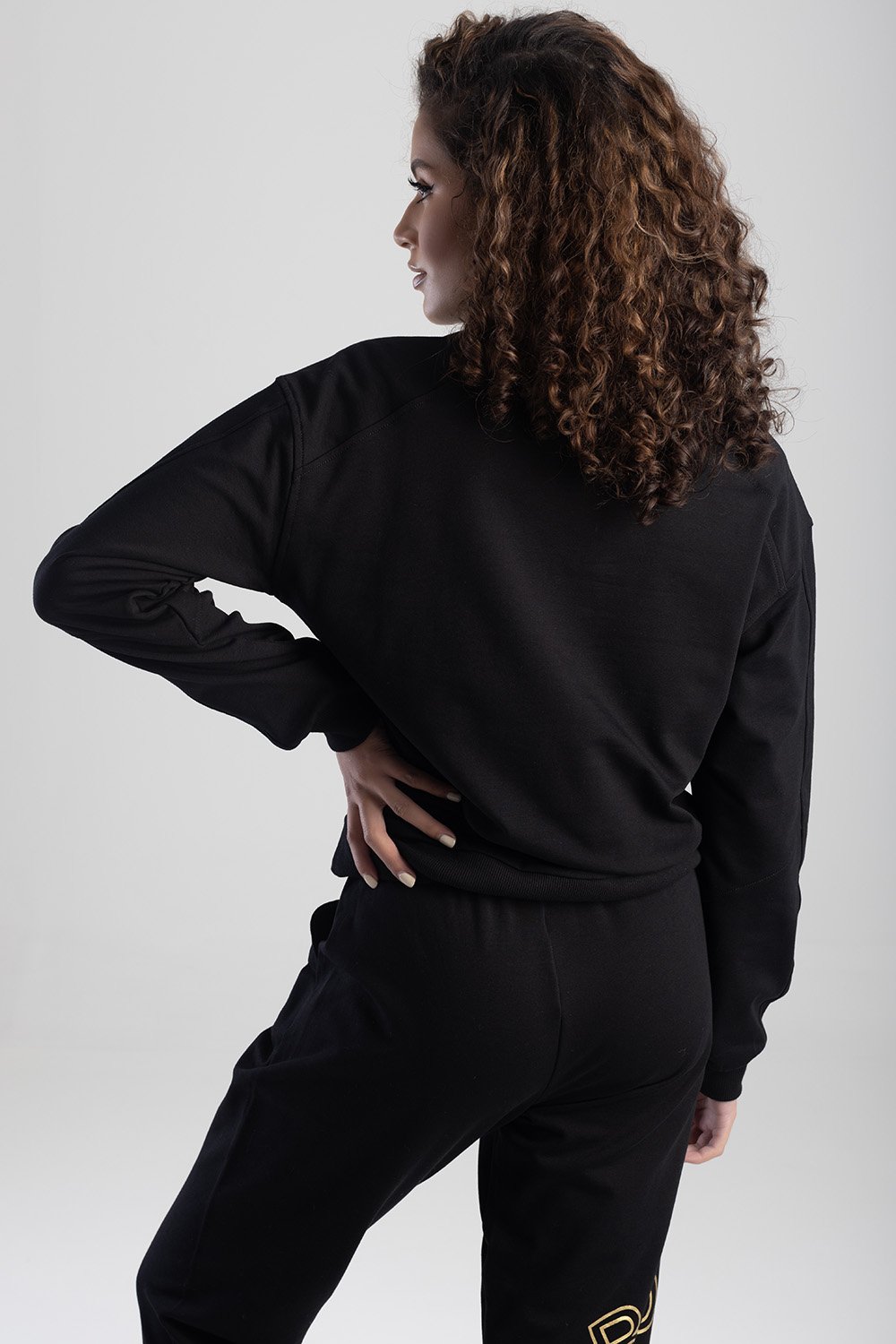 Raglan Sweat Top - Black