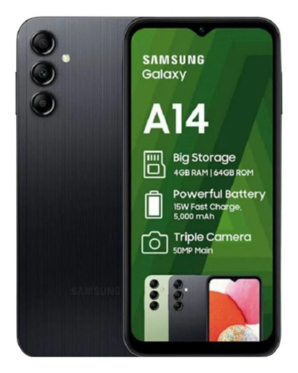 Galaxy A14 64GB Dual Sim Black Cellphone NL