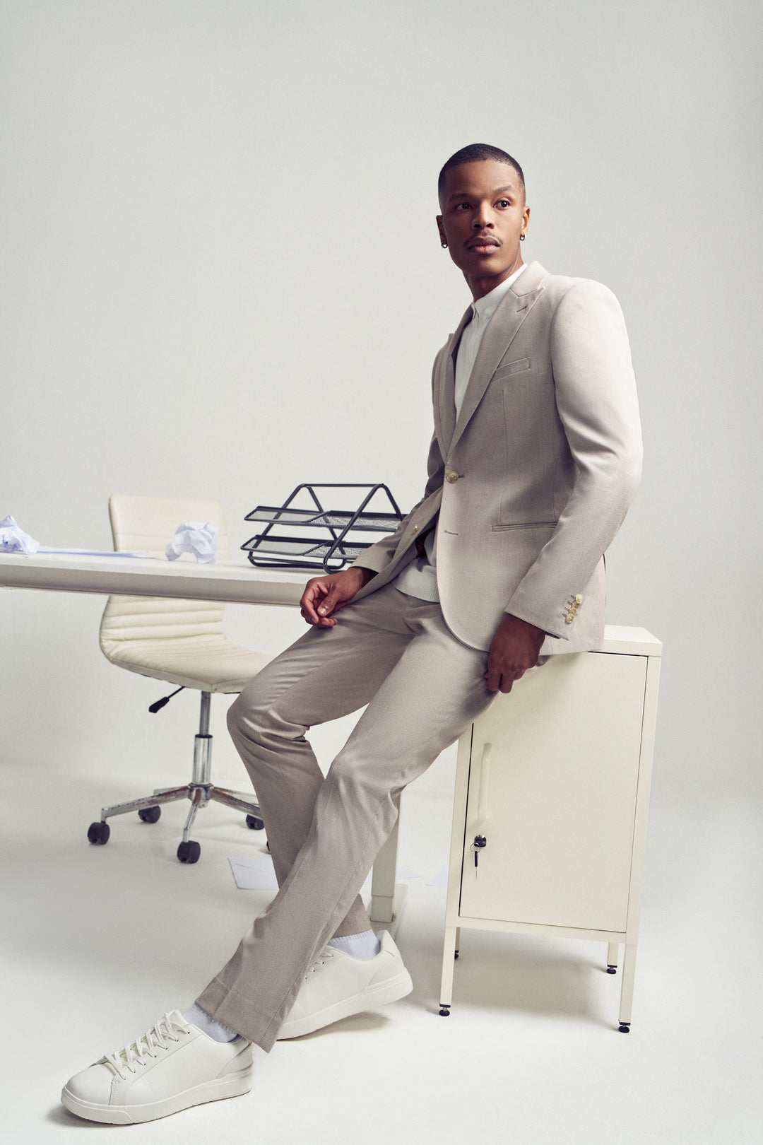 Twill Suit Jacket - Natural