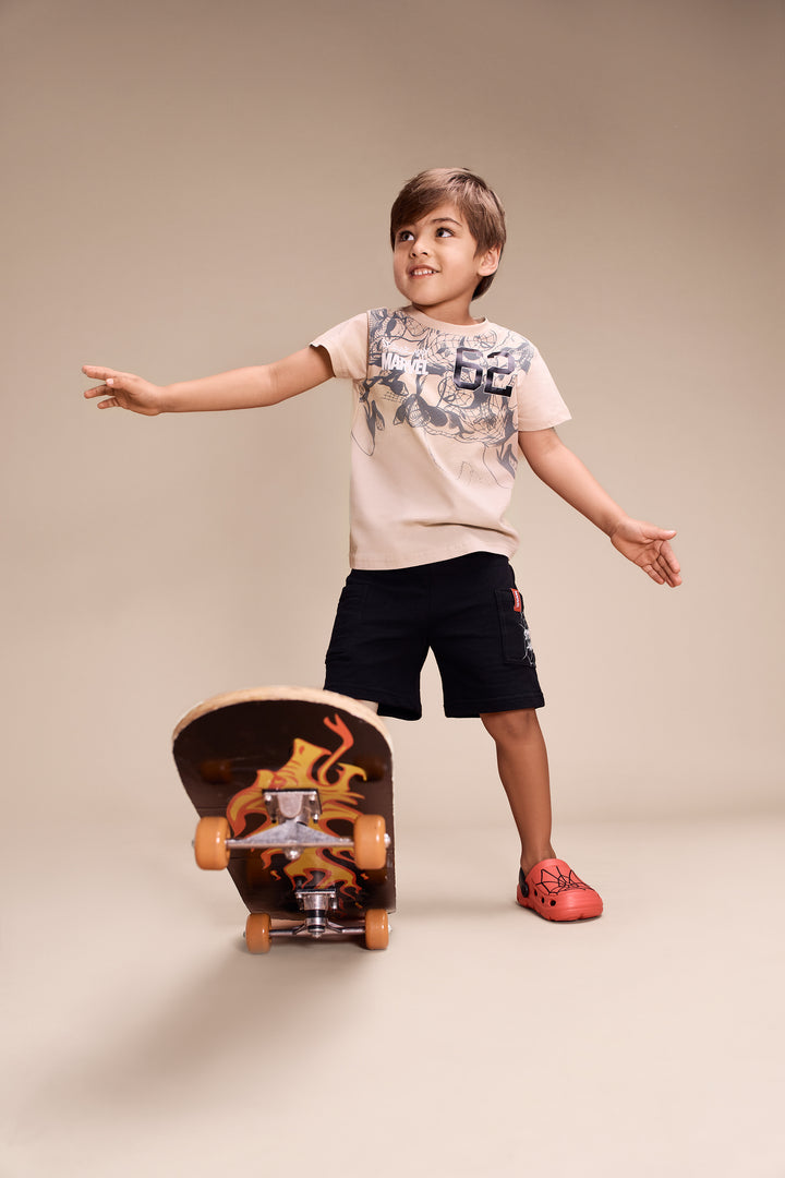 Spiderman Graffiti Tee - Stone