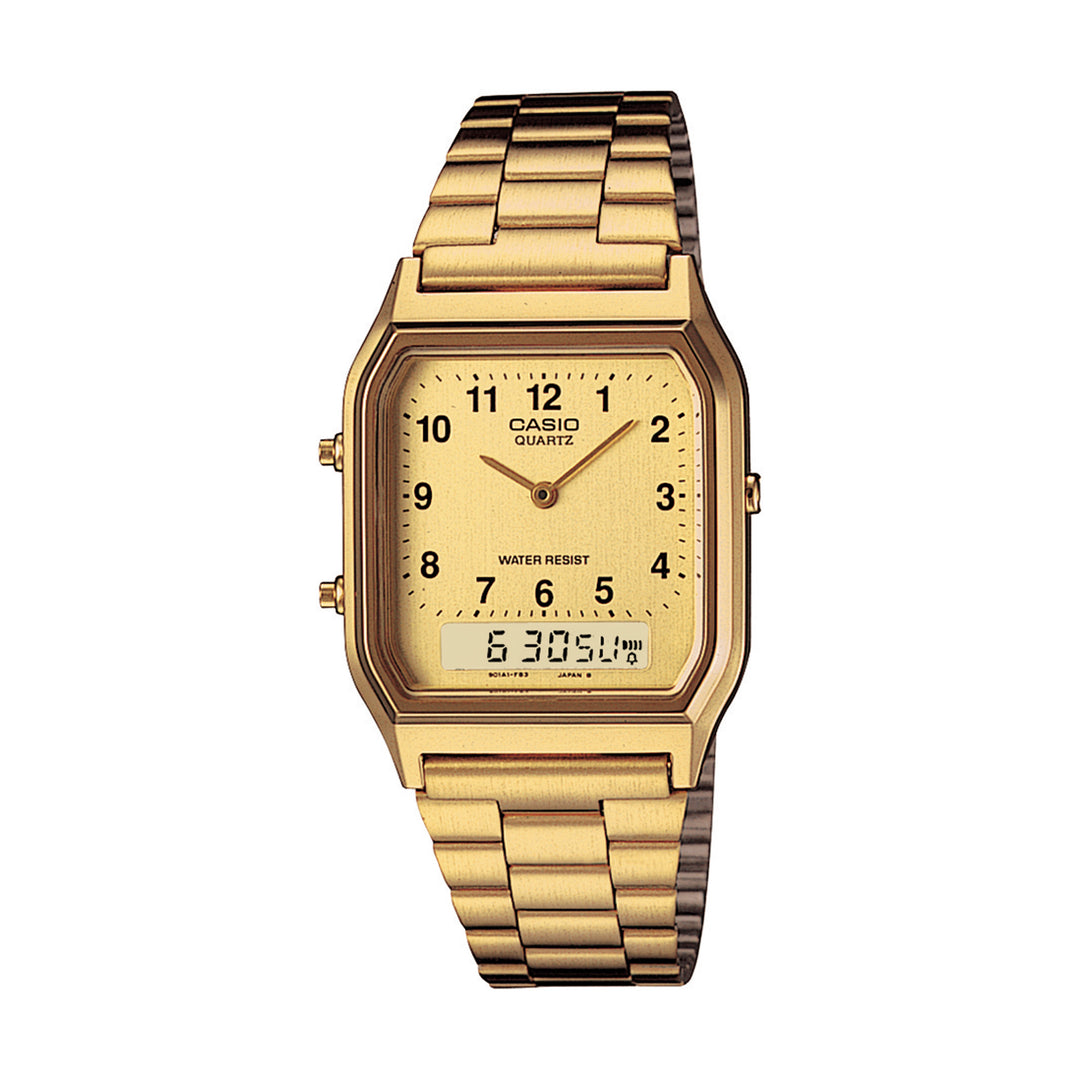 Analogue Digital Retro Champ Dial Watch - Gold