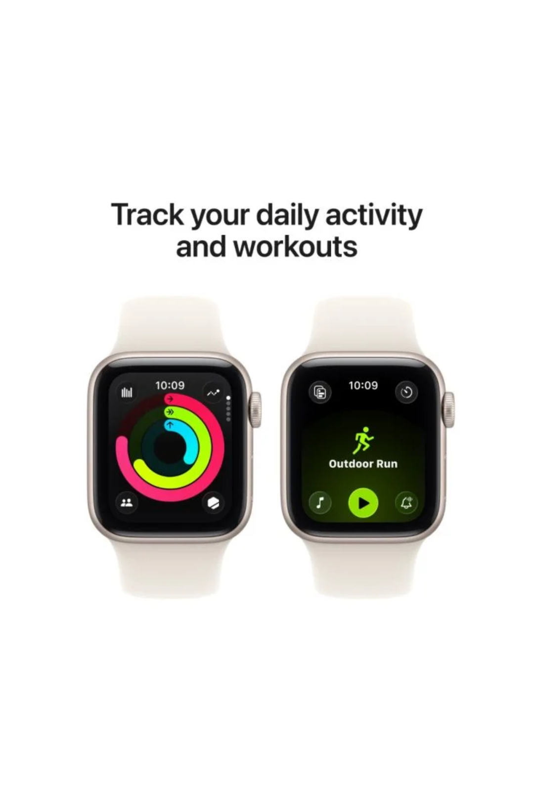 SE 3 GPS 40MM Starlight Aluminum Case With Starlight Sport Band - M/L