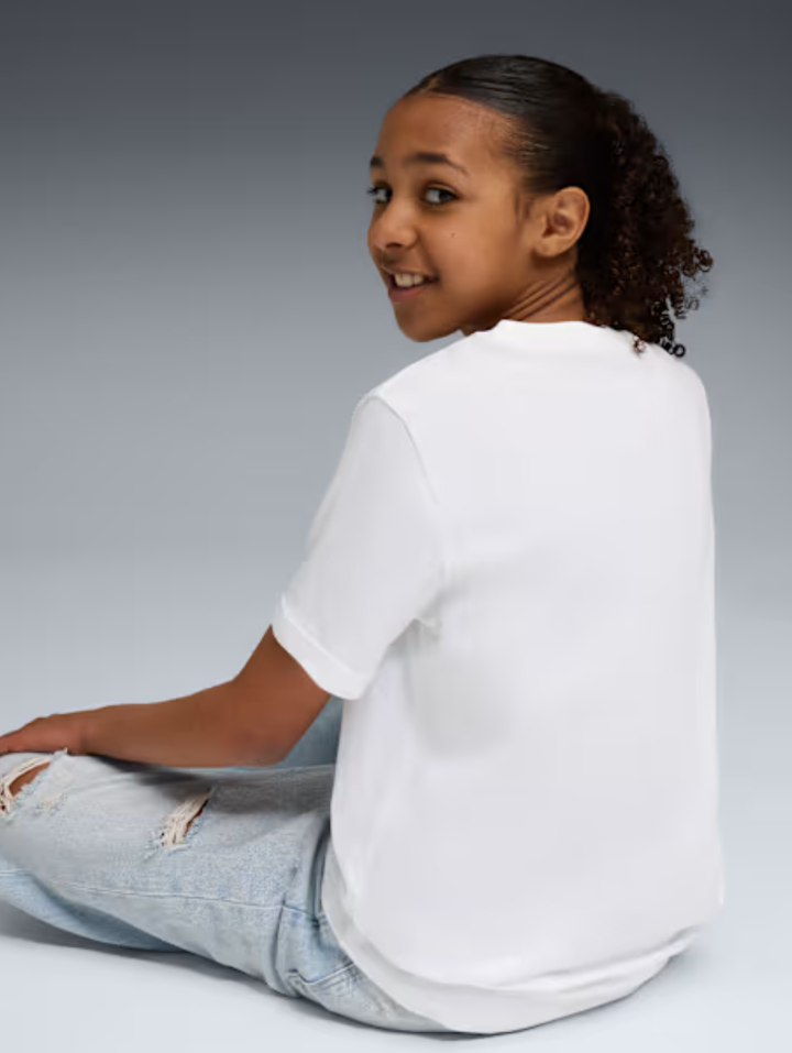 Pre-Girls Graphic Sneaker Tee - White