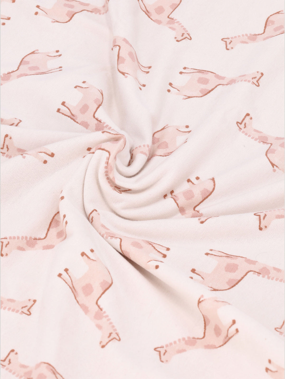 Keedo Giraffe Cotton Lycra Blanket - Cream