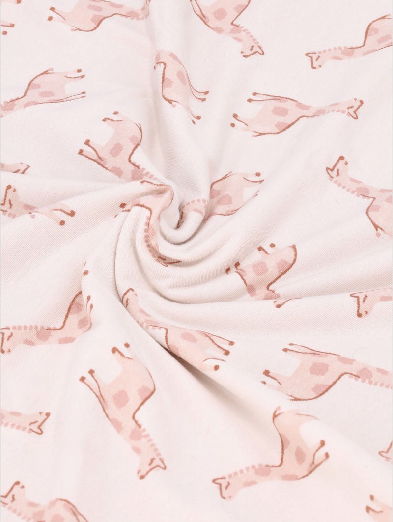 Keedo Giraffe Cotton Lycra Blanket - Cream